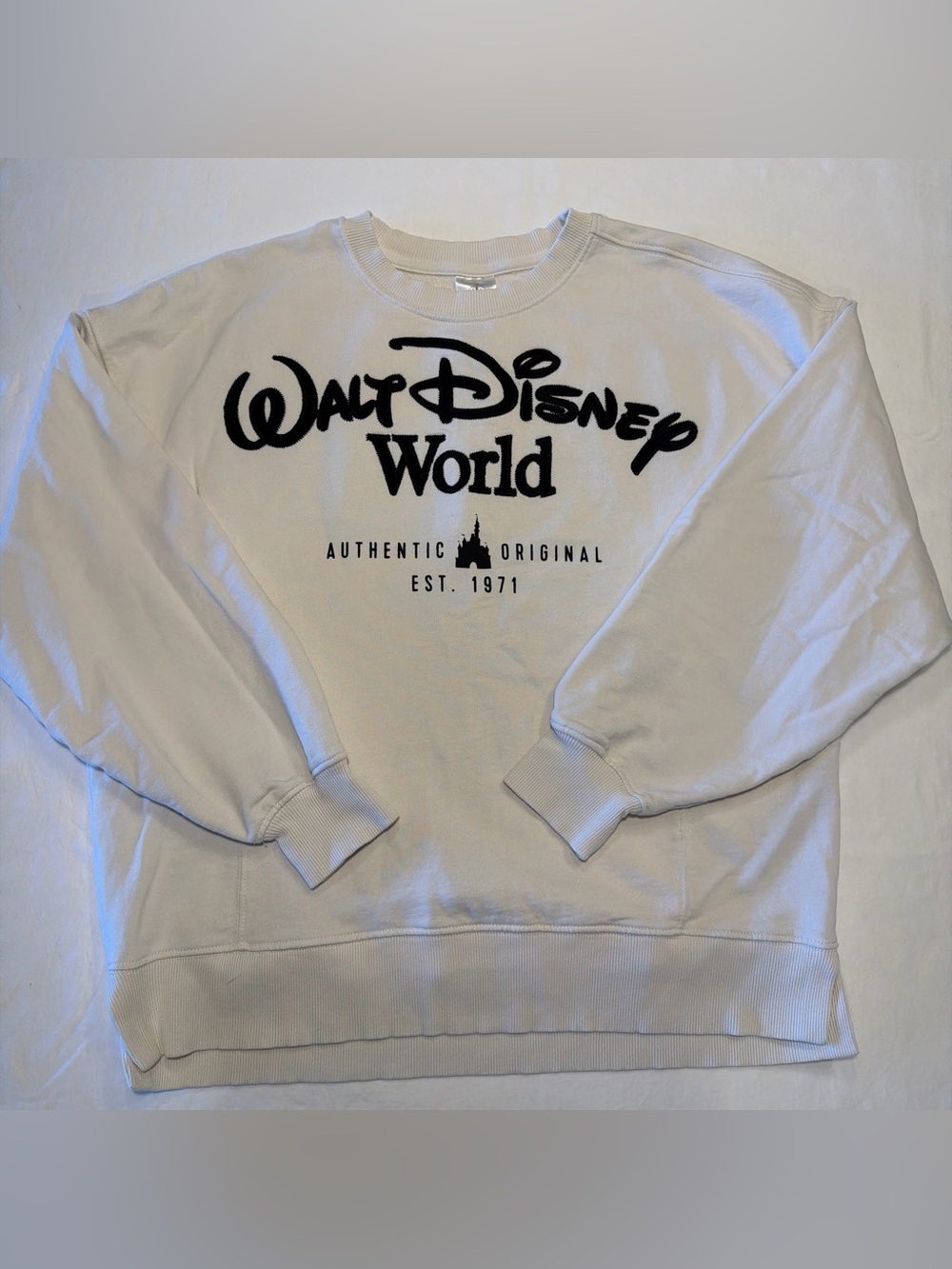 Disney Walt Disney World Crewneck Sweatshirt - White with Black Logo